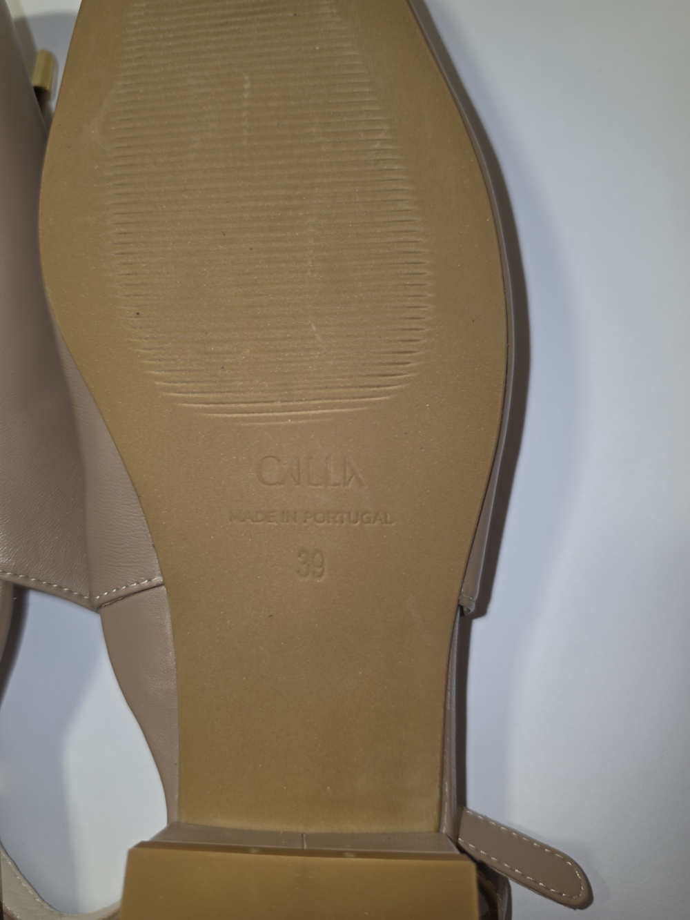 Calla Petra Taupe Leather Slingback Flats EU 39 US 8 - Picture 6 of 6